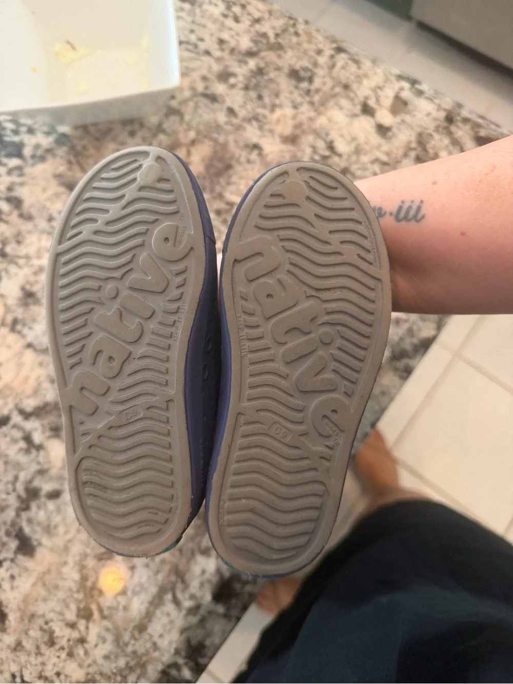 Native Kids Slip-On Water Shoes in Gray and Blue